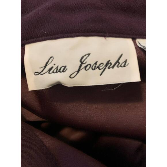 Lisa Joseph purple velour pull up pants and jacket set size Large - Picture 2 of 16